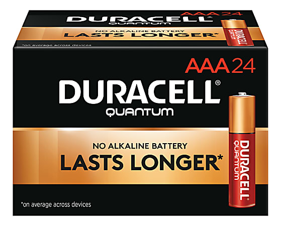 Duracell® Quantum AAA Alkaline Batteries, Pack Of 24, Case Of 6 Packs