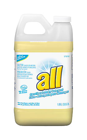 ALL High-Efficiency Free And Clear Laundry Detergent, 64 Oz, Case Of 4