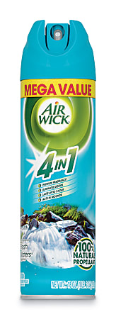 Air Wick® 4-In-1 Air Freshener Spray Cans, Fresh Waters, 18 Oz., Case Of 6