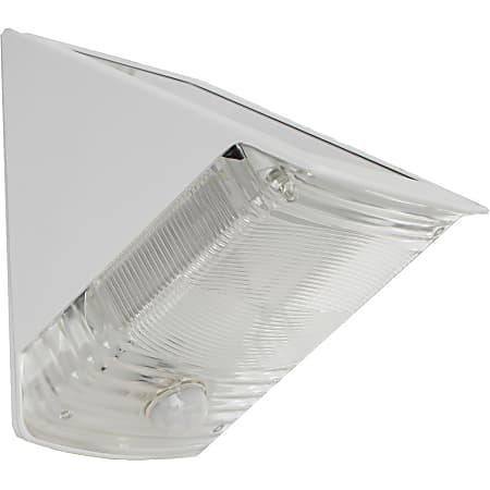 Maxsa Solar-Powered Motion-Activated Wedge Light - LED Bulb - White - 90 lm Lumens - Cool, Daylight -  - 40234