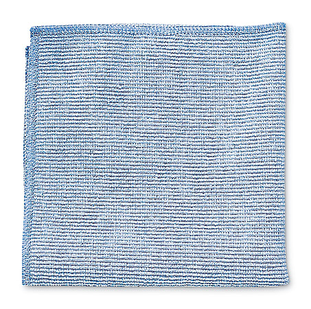 Rubbermaid® Microfiber Cleaning Cloths, 16" x 16", Blue, Pack Of 24