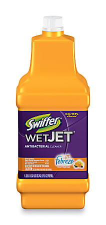 Swiffer® WetJet Antibacterial Floor Cleaning Solution Refill, 1.25 Liters, Fresh Scent, Case Of 6