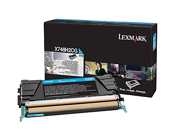 Lexmark™ C748H2CG High-Yield Cyan Toner Cartridge