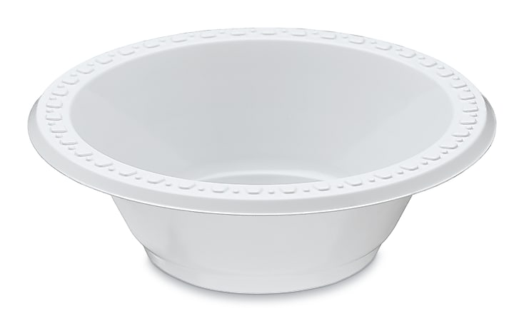 Highmark® Plastic Bowls, 12 Oz, White, Pack Of 125