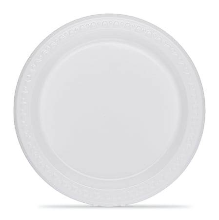 Highmark® Plastic Plates, 7", White, Pack Of 125