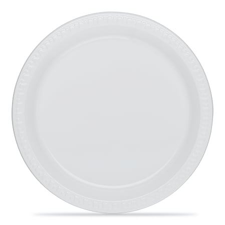 Highmark® Plastic Plates, 9", White, Pack Of 125