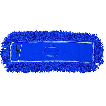 Rubbermaid® Twisted Loop Synthetic Dust Mop Heads, 5" x 24", Blue, Pack Of 12