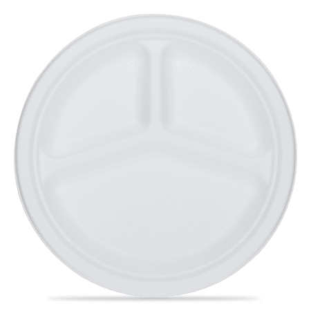Highmark® Plates, Compartment, 10", Ivory, Pack Of 50