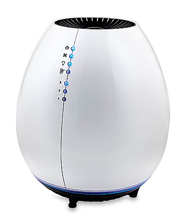 Holmes® Egg HEPA Air Purifier, 112 Sq. Ft. Coverage, 9 1/2"H x 9 1/2"W x 10 13/16"D, White