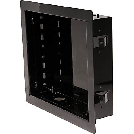 Peerless In-Wall Mount IB40 - Enclosure - for flat panel - cold-rolled steel - high gloss black - screen size: up to 40" - in-wall mounted