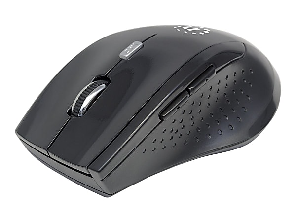 Manhattan Curve Wireless Optical Mouse, Black, 179386