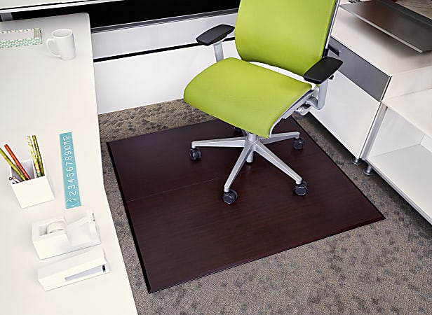 Office depot bamboo chair mat clearance