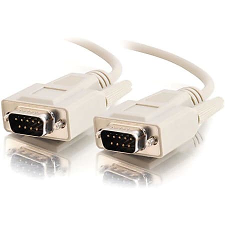 C2G 3ft DB9 M/M Cable - Beige - DB-9 Male Serial - DB-9 Male Serial - 3ft - Beige