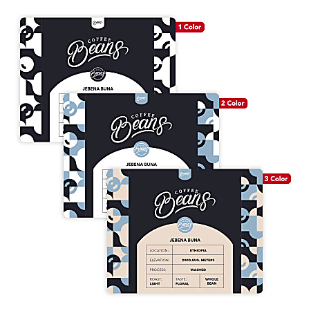 1, 2 Or 3 Color Custom Printed Labels And Stickers, Rectangle, 4" x 5", Box Of 250