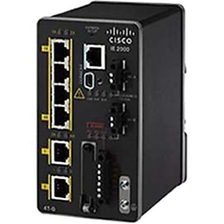 Cisco IE-2000-4T-B Ethernet Switch - 4 Ports - Manageable - Fast Ethernet - 10/100Base-TX - 2 Layer Supported - 2 SFP Slots - Power Supply - Twisted Pair - Desktop, Rail-mountable - 1 Year Limited Warranty