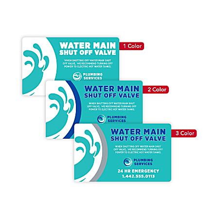 Custom Printed Outdoor Weatherproof 1, 2, or 3 Color Labels And Stickers, 3" x 5" Rectangle, Box of 250