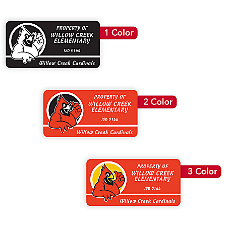 Custom Printed Outdoor Weatherproof 1, 2, or 3 Color Labels And Stickers, 1" x 2" Rectangle, Box of 250