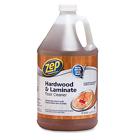 Zep Hardwood & Laminate Floor Cleaner - 128 fl oz (4 quart) - Fresh ScentBottle - 4 / Carton - Brown