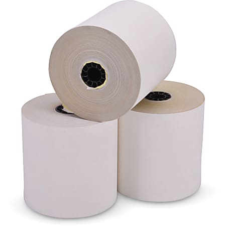 ICONEX Carbonless Paper - White - 3" x 90 ft - 50 / Carton