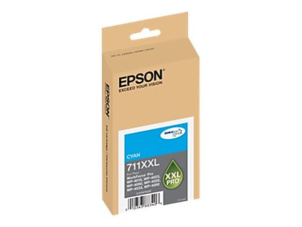 Epson® 711XXL DuraBrite® Ultra High-Yield Cyan Ink Cartridge,
