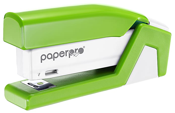 PaperPro inJOY Compact Stapler - 20 Sheets Capacity - 105 Staple Capacity - Half Strip - 1/4" Staple Size - Green