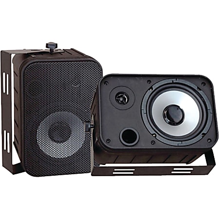 Pyle PylePro PDWR50B 2-way Indoor/Outdoor Speaker - 250 W RMS - Black - 500 W (PMPO) Woofer Tweeter Midrange - 4 Ohm