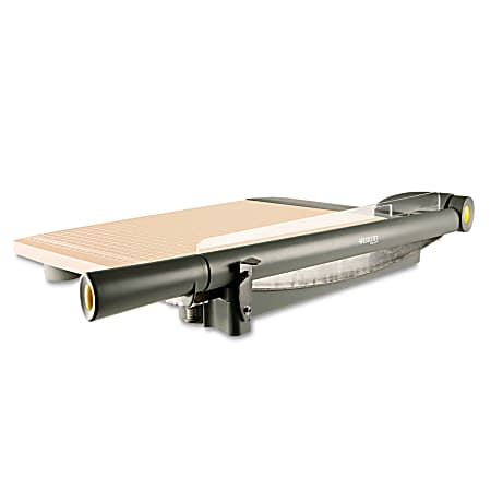 Acme United Trim Air Wood Guillotine Paper Trimmer 30 Sheet Cutting Capacity Wood Titanium Walnut