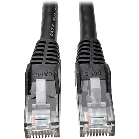 Tripp Lite 5ft Cat6 Gigabit Snagless Molded Patch Cable RJ45 M/M Black 5' 50 Bulk Pack - 5 ft Category 6 Network Cable  - N201005BK50BP