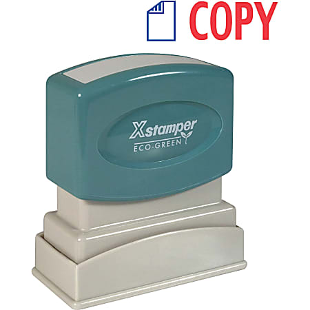 Xstamper® Pre-Inked, Re-Inkable Two-Color Title Stamp, "Copy"