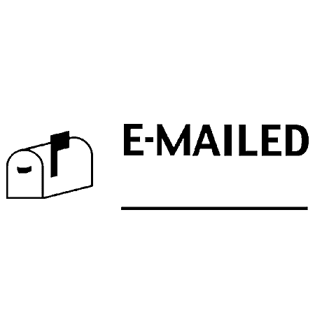 Xstamper® Pre-Inked, Re-Inkable Two-Color Title Stamp, "E-Mailed"