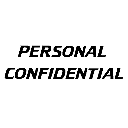 Xstamper® Pre-Inked, Re-Inkable Two-Color Title Stamp, "Personal/Confidential"