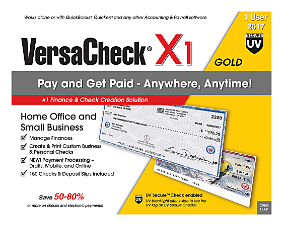 VersaCheck® X1 Gold UV Secure 2017, Traditional Disc