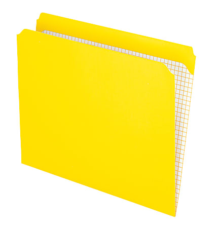 Pendaflex® Reinforced-Top File Folders, Straight Cut Tab, Letter Size, Yellow, Box Of 100 Folders