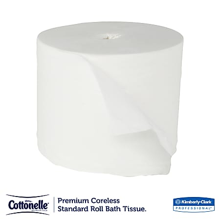 KIMBERLY-CLARK PROFESSIONAL* KLEENEX COTTONELLE Two-Ply Coreless Bathroom Tissue Includes 36 rolls of 800 sheets each. 