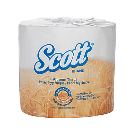 Scott® 2-Ply Bathroom Tissue, 30% Recycled, White, 1,000 Sheets Per Roll, Case Of 80 Rolls