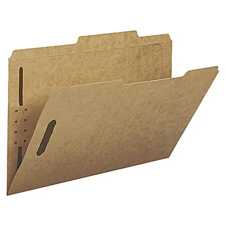 Smead® Kraft Fastener Folders, 2/5 Cut, Legal Size,