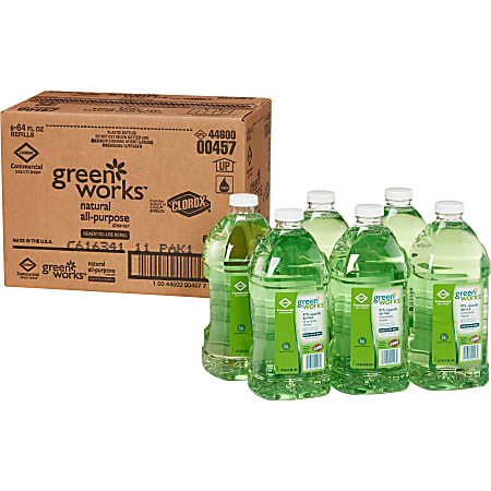 Green Works Natural All-Purpose Cleaner - Liquid - 64fl oz - 6 / Carton - Refill
