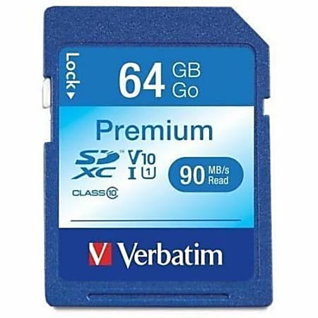 Verbatim™ Premium UHS-I Class 10 SDXC Memory Card, 64GB