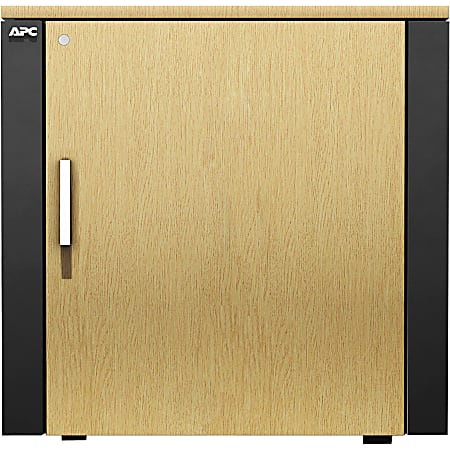 APC by Schneider Electric NetShelter CX Mini Enclosure Rack Cabinet - 12U Rack Height - Gray, Oak