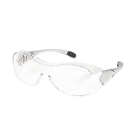 Crews Law Over-The-Glasses Safety Glasses, Gray Frames, Clear Antifog ...
