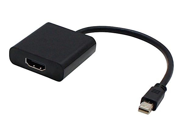 AddOn 8in Mini-DisplayPort Male to HDMI Female Black Active Adapter Cable - 100% compatible and guaranteed to work