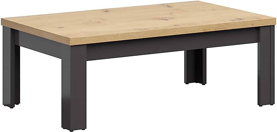 Lifestyle Solutions Essex Coffee Table, 15-3/4”H x 43-1/3”W x 25-3/5”D, Dark Gray/Natural