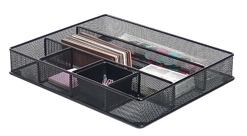 Office Depot® Brand Mesh Large Drawer Organizer, Black 