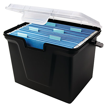 Office Depot Brand 30percent Recycled Portable File Box 10 1116 H