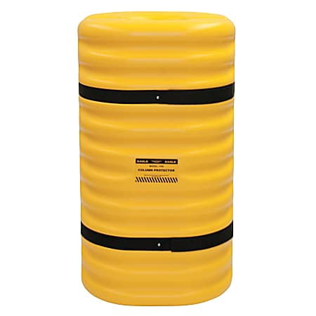Eagle Protective Column, 10" Thickness, 42"H x 24"W x 24"D, Yellow/Black