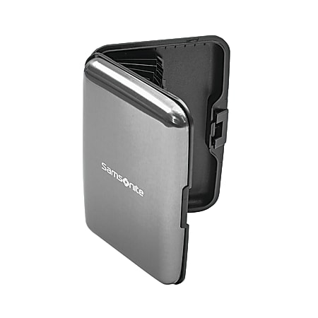 Samsonite Aluminum RFID Wallet Gun Metal Office Depot - Main Image