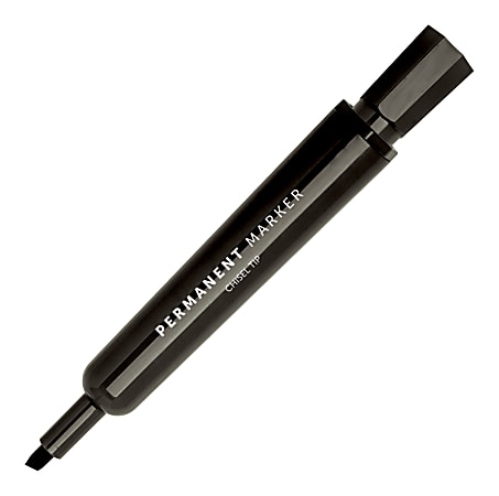 Office Depot Brand Permanent Markers Chisel Point 100percent Recycled Black  Ink Pack Of 12 - Office Depot