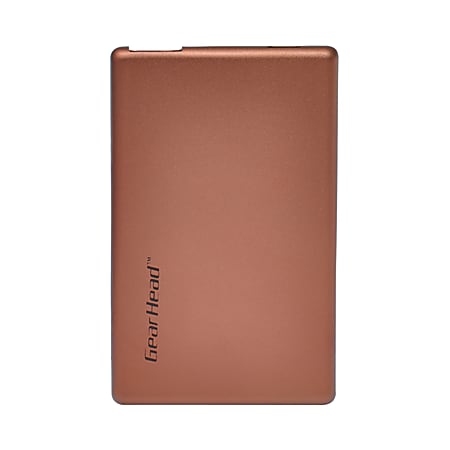 Gear Head™ Mobile Power Bank For USB And Micro-USB Devices, 1,800mAh, Red, PB1800RED