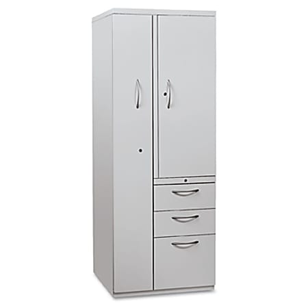 HON Flagship Personal Storage Tower with Box/Box/File Drawers, Light Gray
