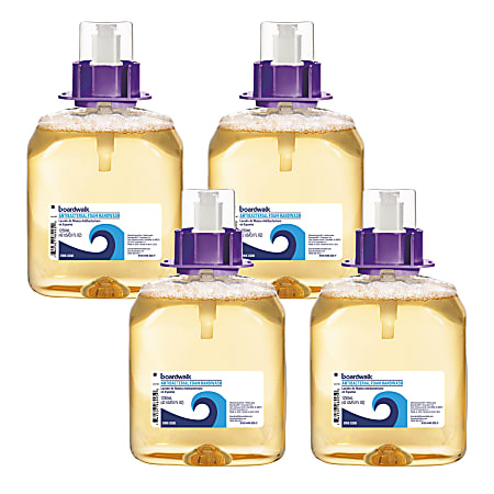 Boardwalk® Foam Antibacterial Hand Wash Soap, Fruity Scent, 42.26 Oz, Carton Of 4 Bottles